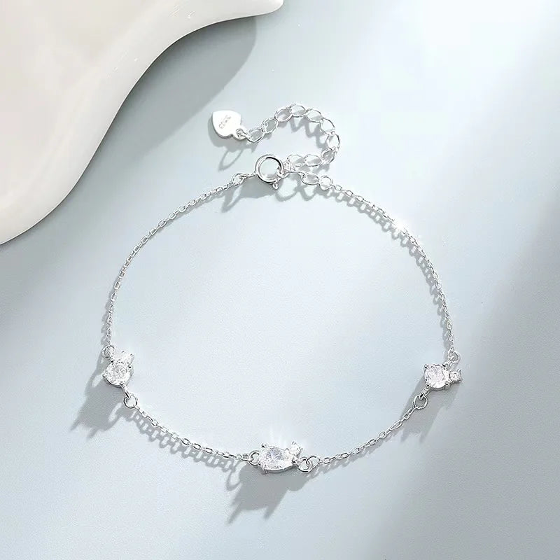 Engraved Zircon Bracelet