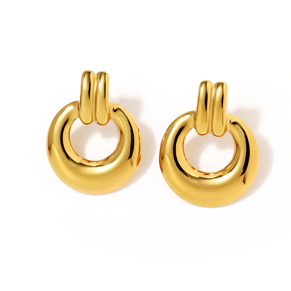 Golden Round earrings