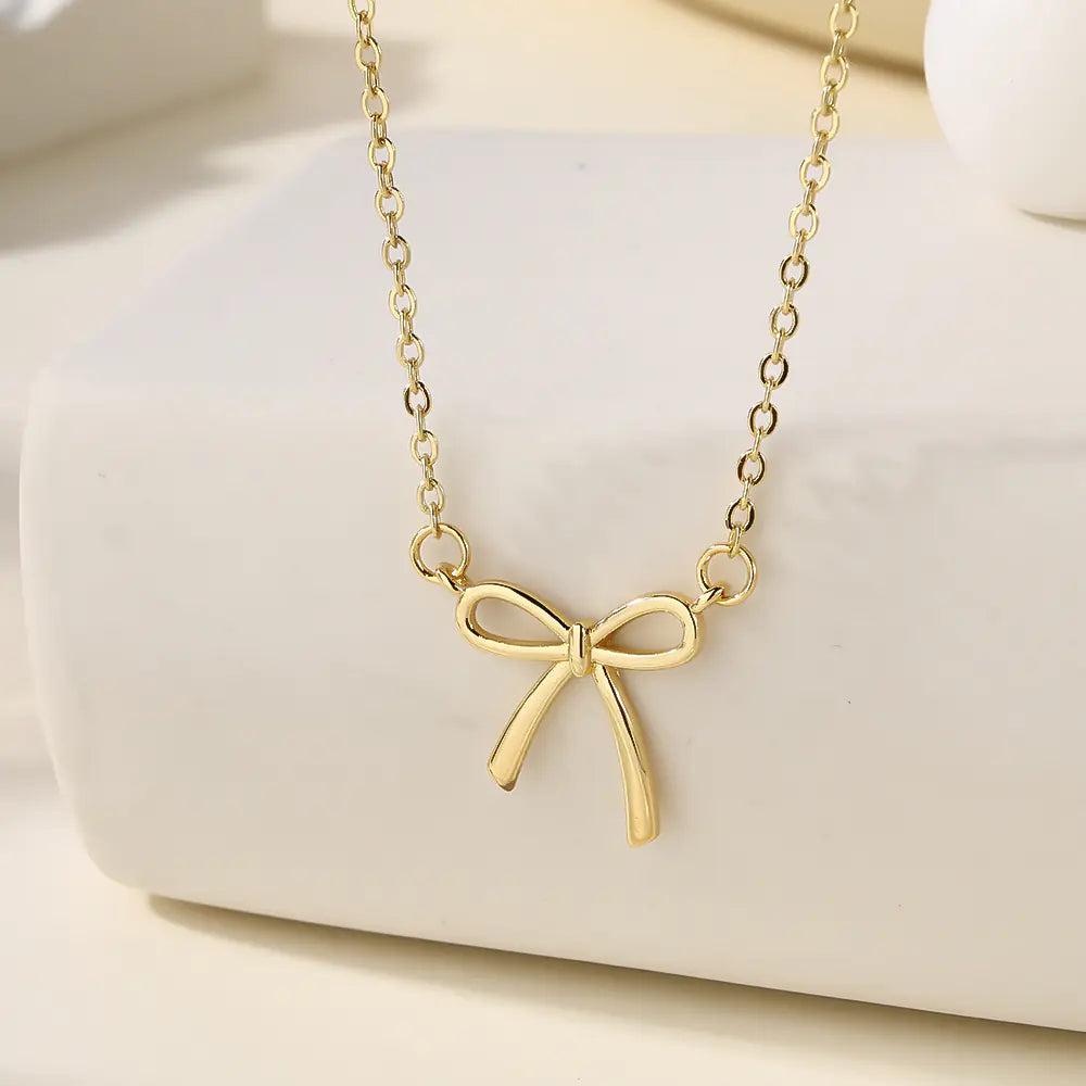Bow Knot Pendant Necklace